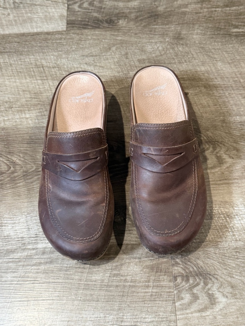 Dansko Women’s Bel Oiled Pull Up Brown Clogs Size 41
